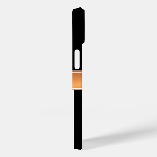 Schwarz-Golden Monogram Case-Mate iPhone Hülle (Rückseite / Rechts)