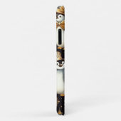 Schwarz-Golden-Pinguin Case-Mate iPhone Hülle (Hinten/Rechts)