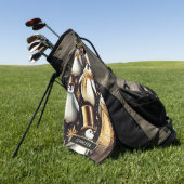 Schwarz-Golden-Pinguin Golfhandtuch (Gras)