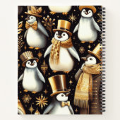 Schwarz-Golden-Pinguin Notizblock (Rückseite)