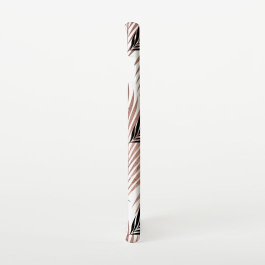 Schwarz Golden Rose Palm Leaf Tropischer Baum Hawa Samsung Galaxy Hülle (Rechte Seite)