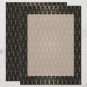 Schwarz-goldene Art Deco (Vorne/Hinten)