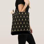 Schwarz-goldene Art-Deco-Muster 13 Tasche (Von Nahem)