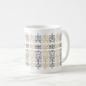Schwarz-goldene Custom Always Be You versteckte Na Kaffeetasse (VorderseiteRechts)