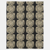 schwarz-goldene Fleecedecke (Vorderseite)