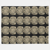 schwarz-goldene Fleecedecke (Vorderseite (Horizontal))