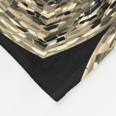 schwarz-goldene Fleecedecke (Ecke)