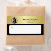 Schwarz-goldene Gestaltung, Logo oder Foto im gold (Insitu)