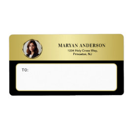 Schwarz-goldene Gestaltung, Logo oder Foto im gold