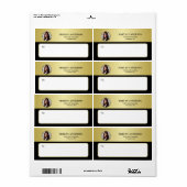 Schwarz-goldene Gestaltung, Logo oder Foto im gold (Vorne)