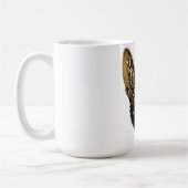 Schwarz-goldene Kunstästhetik Jahr 2026 Kaffeetasse (Links)