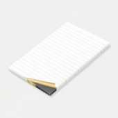 Schwarz-goldene Page Turn 3M Post-it® Notizen (angewinkelt)