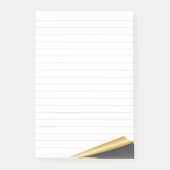 Schwarz-goldene Page Turn 3M Post-it® Notizen (Vorderseite)