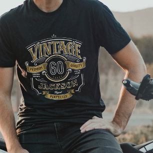 Schwarz-goldene Vintage-Geburtstagsfeier im perfek T-Shirt