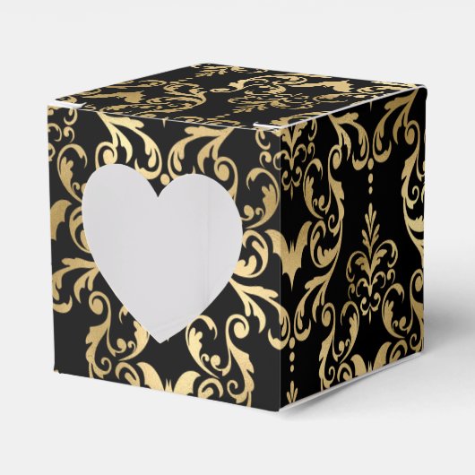 Schwarz-goldener Halloween-Damaskus Geschenkschachtel (Vorderseite)