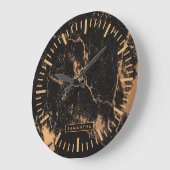Schwarz-goldener Marmor Große Wanduhr (Winkel)