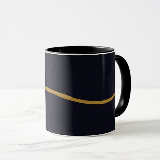 Schwarz-goldenes Tasse Design (VorderseiteRechts)
