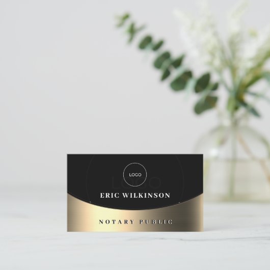 Schwarz-goldfarbene metallische Imitate - Textur-V Visitenkarte (Stehend Vorderseite)