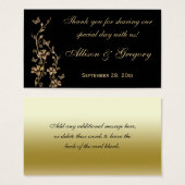 Schwarz, Goldflora, Schmetterlinge Gastgeschenk Ho (Vorne & Hinten)