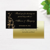 Schwarz, Goldflora, Schmetterlinge Gastgeschenk Ho (Schreibtisch)