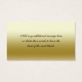 Schwarz, Goldflora, Schmetterlinge Gastgeschenk Ho (Rückseite)