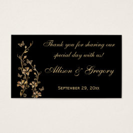 Schwarz, Goldflora, Schmetterlinge Gastgeschenk Ho