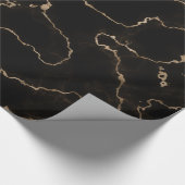 Schwarz, Goldmarmor Geschenkpapier (Ecke)