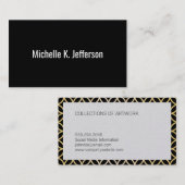 Schwarz | Goldmuster II Visitenkarte (Vorne/Hinten)