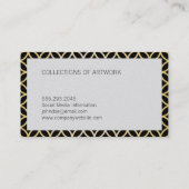 Schwarz | Goldmuster II Visitenkarte (Rückseite)