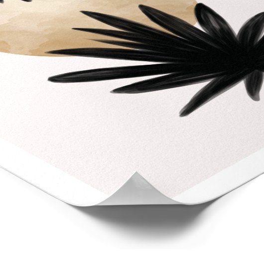 Schwarz-Goldpalme, Pflanze Artwork, Wall Deko (Ecke)