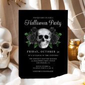Schwarz-Gotik-Bläschen-Halloween-Einladung Einladung