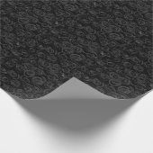 Schwarz-Gotik-Rose-Muster Geschenkpapier (Ecke)