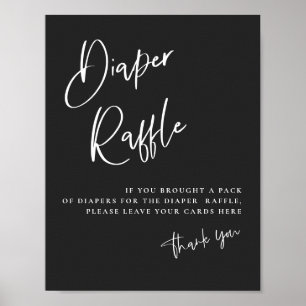 Schwarz-gotisch inspiriert Babydusche-Windeln-Wind Poster