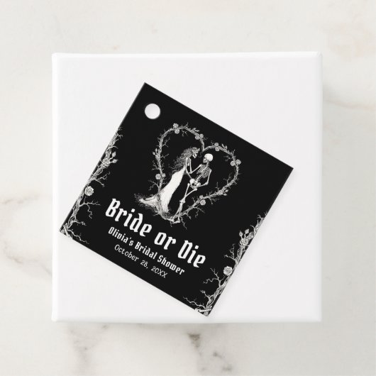 Schwarz-Gotische Halloween-Braut oder Die Brautpar Geschenkanhänger (Beispiel)