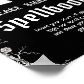 Schwarz-Gotisches Halloween Bitte unterschreiben S Poster (Ecke)