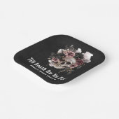 Schwarz-Gotisches Halloween-Brautparty Pappteller (Gewinkelt)