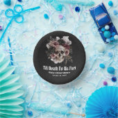 Schwarz-Gotisches Halloween-Brautparty Pappteller (Party)