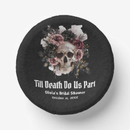 Schwarz-Gotisches Halloween-Brautparty Pappteller