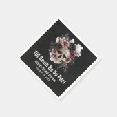 Schwarz-Gotisches Halloween-Brautparty Serviette (Ecke)