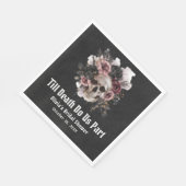 Schwarz-Gotisches Halloween-Brautparty Serviette (Ecke)