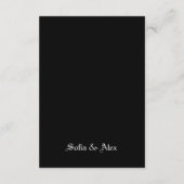 Schwarz-gotisches Kleid Hochzeitskarte Begleitkarte (Rückseite)