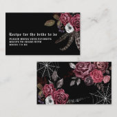 Schwarz-Gotisches Vintages Brautparty gemeinsam mi Begleitkarte (Vorne/Hinten)