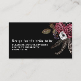 Schwarz-Gotisches Vintages Brautparty gemeinsam mi Begleitkarte