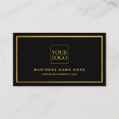 Schwarz & Gradient Gold Minimalistisch Elegantes B Treuekarte (Rückseite)