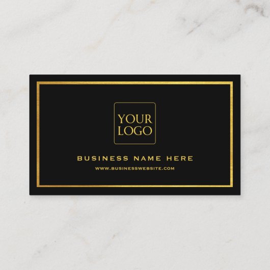 Schwarz & Gradient Gold Minimalistisch Elegantes B Treuekarte (Rückseite)