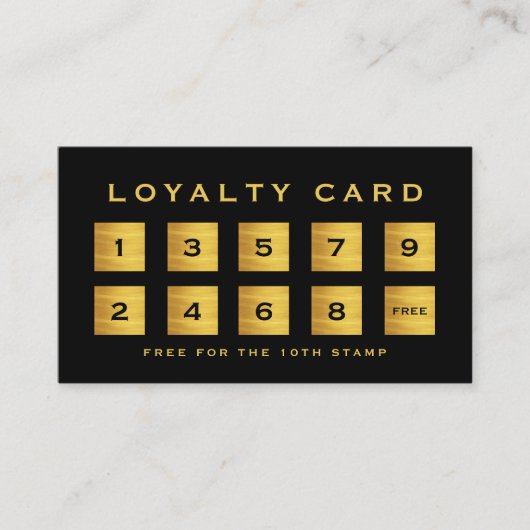 Schwarz & Gradient Gold Minimalistisch Elegantes B Treuekarte (Vorderseite)