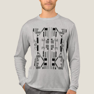 Schwarz-Grau-Abstrakt-Electrode-Formen Südwestlich Tri-Blend Shirt