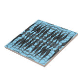 Schwarz-Grau-Abstrakte Federn Blumenmuster-Blätter Fliese (Seite)