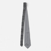 Schwarz-Grau-Abstrakte Federn Blumenmuster-Blätter Krawatte (Rückseite)