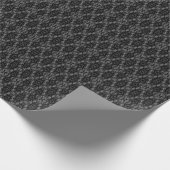 Schwarz-Grau-abstrakte Geometrie Geschenkpapier (Ecke)